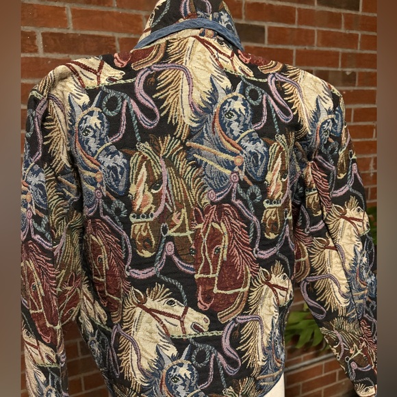 Vintage Equestrian Tapestry Jacket - Picture 4 of 6